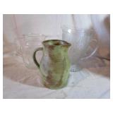 Glass and Pottery Pitchers