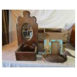 Vintage Wood Crate, Duck Decoy, Mirror, Frame
