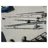 Fishing Poles, Reels (Some Incomplete)