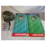 Helmet, Bike Pegs, Corn Hole Boards