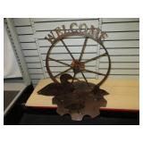 Metal Welcome Duck And Duckling Sign