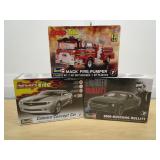 Mack Fire Pumper, Camaro And Mustang Bullitt