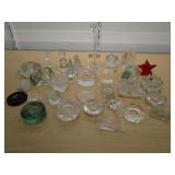 Glass Candlestick Holders And Figurines