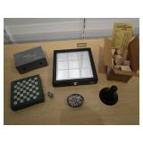 Stone Chess Set, Dominos, Tic Tac Toe, Wood