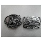 "God, Guns And Guts" And Native American On Horse