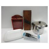 Knife Box, Slicer, Serving Plates, Pot, Scissors