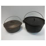 2) Cast Iron Dutch Ovens