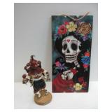 Kachina Doll, Day Of The Dead Painting On Wood
