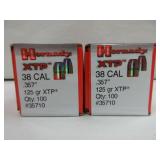 2) Hornady XTP 38 Cal .357" Bullets