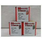 3) Hornady 20 Cal Bullets