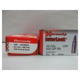 2) Hornady 45 Cal Bullets