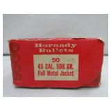 1) Hornady 45 Cal Bullets