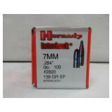 1) Hornady 7mm Bullets