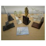 Marble / Stone Bookends, Candlestick Holders