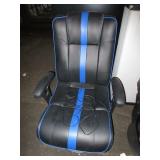 Black and Blue Leather Gaming Chair