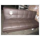 Serta Brown Convertible Leather Futon