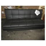 Serta Black Convertible Leather Futon