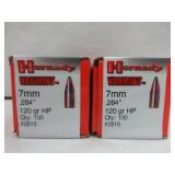 2) Hornady 7mm Bullets
