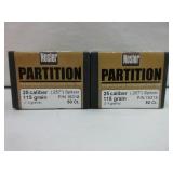 2) Nosler 25 Cal Bullets