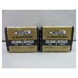 2) Nosler 338 Cal Bullets