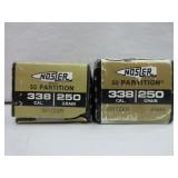 2) Nosler 338 Cal Bullets