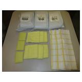 4) Yellow Microfiber Kitchen Towel Sets