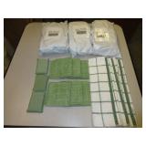 4) Green Microfiber Kitchen Towel Sets