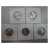 5) 1963 Washington Silver Quarters