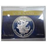 Silver Round Hunting Hertiage Coin