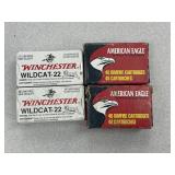 4) American Eagle & Winchester 22 Long Rifle Ammo