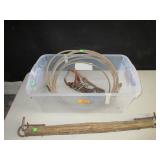 Farm Rope, Horse Bit and Lead, Older Hitch