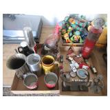 Tin Glasses, Mugs, Toy Cars, Unique Knick Knacks
