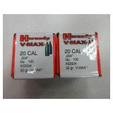 2) Hornady 20 Cal Bullets