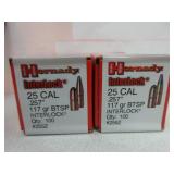 2) Hornady 25 Cal Bullet