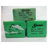 3) Sierra 30 Cal Bullets