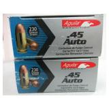 2) Aguila .45 Auto Cartridges
