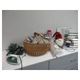 Curtains, Lights, Skiing Gnome, Basket, Jewerly