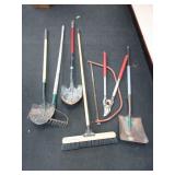 Rakes, Shovels, Saw, Trimmers, Broom