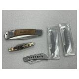 3) Pocket Knives 2) Sets of Blades
