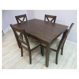 Brown Wood Table with 4) Chairs