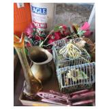 Artificial Plants, Bird Cage, Butterfly, Vase