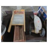 Unique Washboard, Long Box with Wooden Dowels,