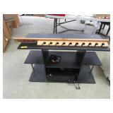 Black TV Stand With RCA Home Theatre Receiver,