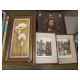 Framed Lily Print, City Building Prints And Jesus