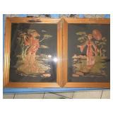 Vintage Copper 3D Oriental Picture Set