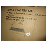 Allegro Cream Linen Upholdstered Platform Bed