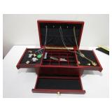 Jewelry Box With Mens Necklaces, Chains, Pins