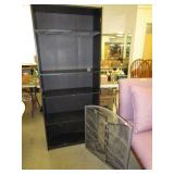 Black Bookcase, Fireplace Screen
