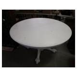 Round Painted Oak Table