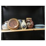 Pottery Vases, Clock